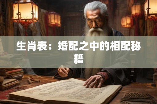 生肖表：婚配之中的相配秘籍