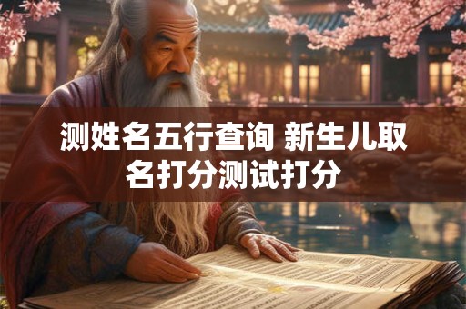 测姓名五行查询 新生儿取名打分测试打分