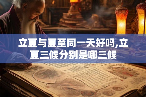 立夏与夏至同一天好吗,立夏三候分别是哪三候