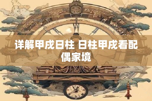 详解甲戌日柱 日柱甲戌看配偶家境