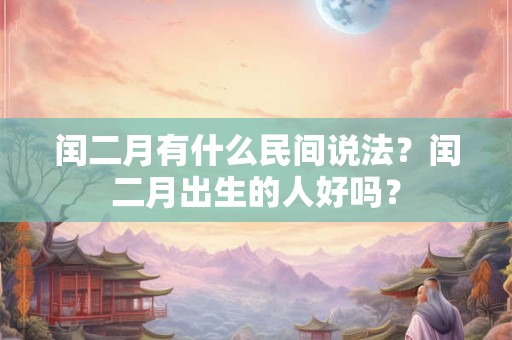 闰二月有什么民间说法？闰二月出生的人好吗？