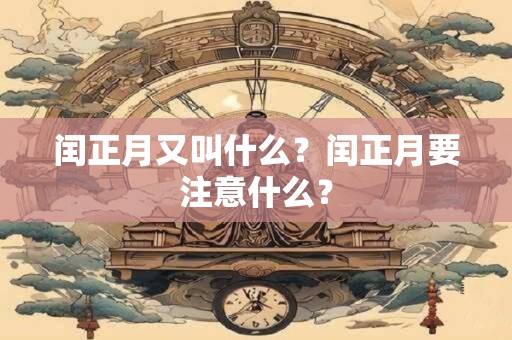 闰正月又叫什么？闰正月要注意什么？
