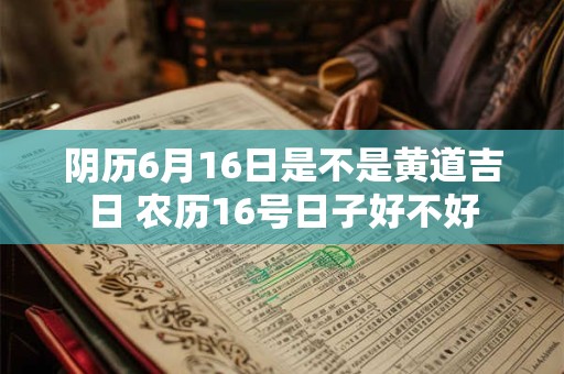 阴历6月16日是不是黄道吉日 农历16号日子好不好