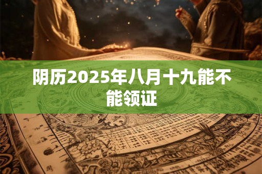 阴历2025年八月十九能不能领证
