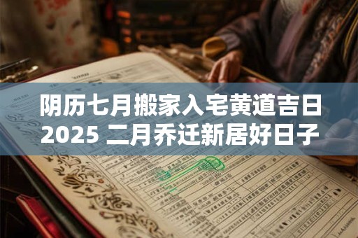 阴历七月搬家入宅黄道吉日2025 二月乔迁新居好日子