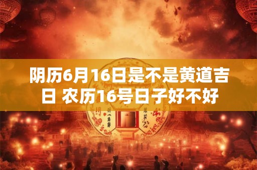 阴历6月16日是不是黄道吉日 农历16号日子好不好