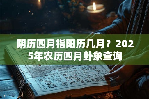 阴历四月指阳历几月？2025年农历四月卦象查询