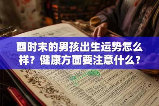 酉时末的男孩出生运势怎么样？健康方面要注意什么？