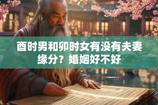 酉时男和子时女婚姻好吗？能白头吗