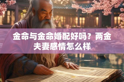 金命与金命婚配好吗？两金夫妻感情怎么样