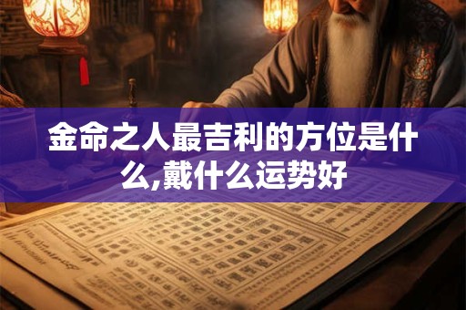 金命之人最吉利的方位是什么,戴什么运势好