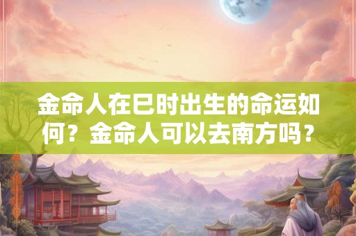 金命人在巳时出生的命运如何？金命人可以去南方吗？