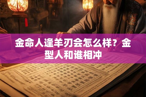 金命人逢羊刃会怎么样？金型人和谁相冲