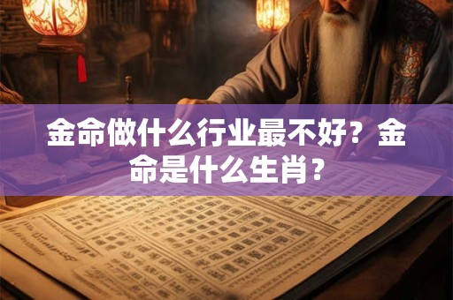 金命做什么行业最不好？金命是什么生肖？