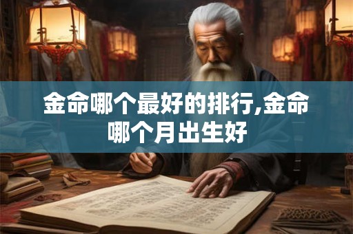 金命哪个最好的排行,金命哪个月出生好