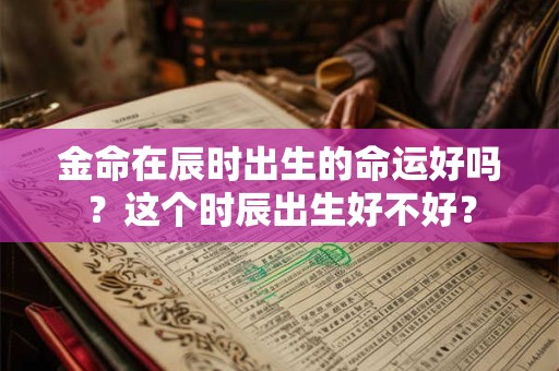 金命在辰时出生的命运好吗？这个时辰出生好不好？