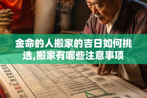 金命的人搬家的吉日如何挑选,搬家有哪些注意事项