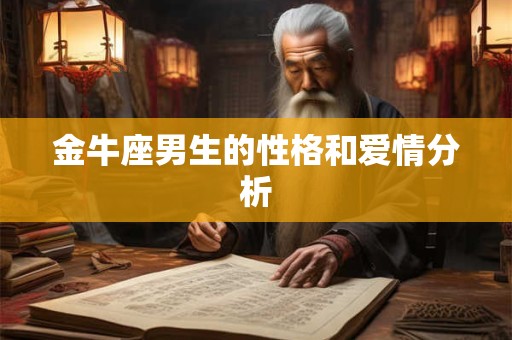 金牛座男生的性格和爱情分析