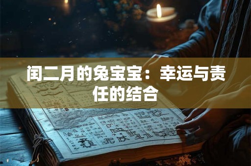 闰二月的兔宝宝：幸运与责任的结合