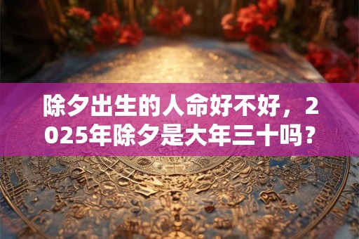 除夕出生的人命好不好，2025年除夕是大年三十吗？