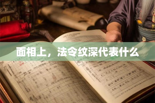 面相上，法令纹深代表什么