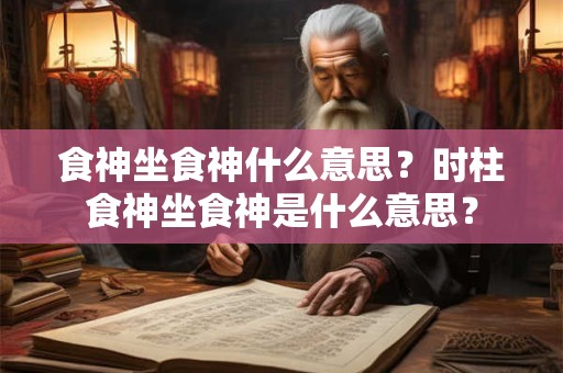 食神坐食神什么意思？时柱食神坐食神是什么意思？