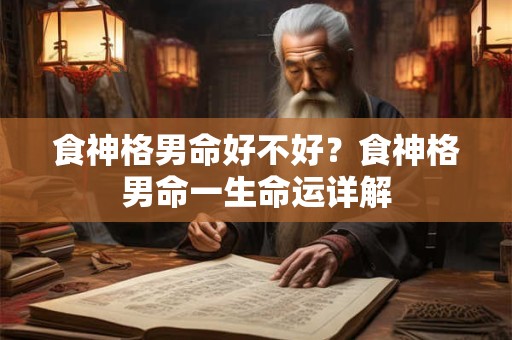 食神格男命好不好？食神格男命一生命运详解