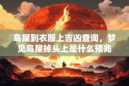 鸟屎到衣服上吉凶查询，梦见鸟屎掉头上是什么预兆
