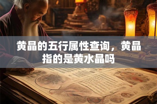 黄晶的五行属性查询，黄晶指的是黄水晶吗