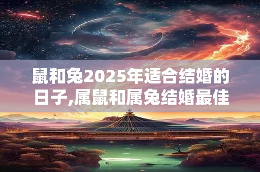 鼠和兔2025年适合结婚的日子,属鼠和属兔结婚最佳吉日
