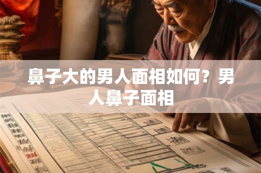 鼻子大的男人面相如何？男人鼻子面相