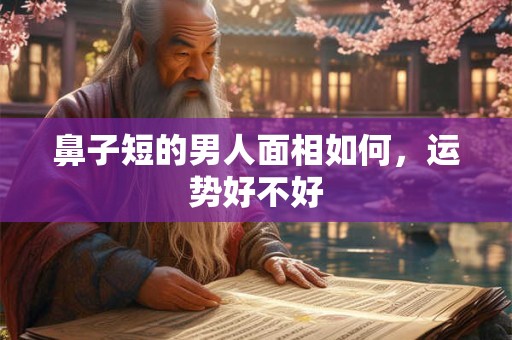 鼻子短的男人面相如何，运势好不好