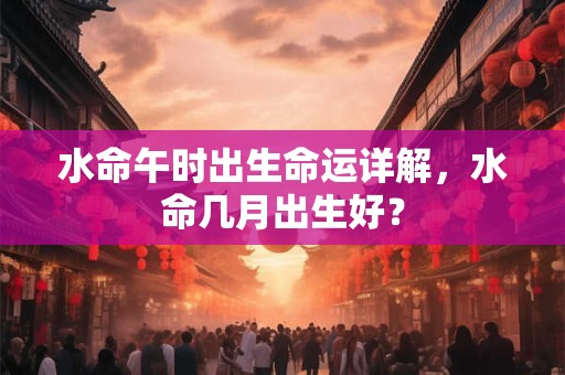 水命午时出生命运详解，水命几月出生好？