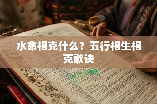 水命相对的颜色是什么？五行颜色表