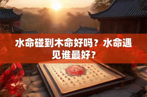 水命碰到木命好吗？水命遇见谁最好？