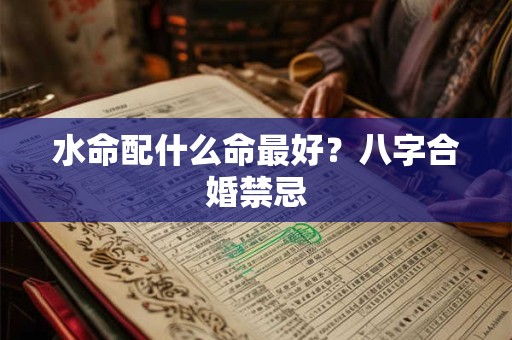 水命配什么命最好？八字合婚禁忌