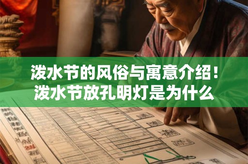 泼水节的来历和风俗是什么？泼水节放高升的寓意