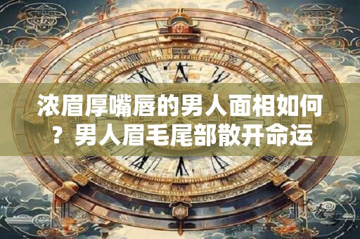 浓眉厚嘴唇的男人面相如何？男人眉毛尾部散开命运