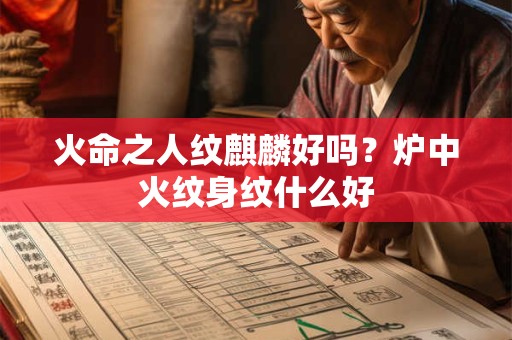 火命之人纹麒麟好吗？炉中火纹身纹什么好