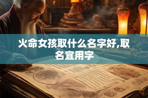火命女孩取什么名字好,取名宜用字