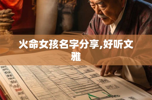 火命女孩名字分享,好听文雅