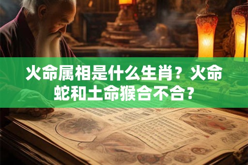火命属相是什么生肖？火命蛇和土命猴合不合？
