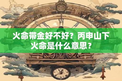 火命带金好不好？丙申山下火命是什么意思？
