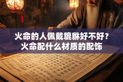 火命的人佩戴木属性好吗？火命佩戴什么能转运