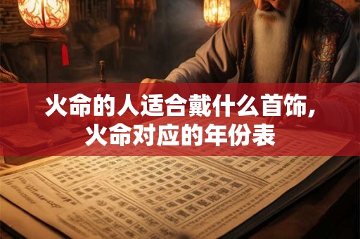 火命的人适合戴什么首饰,火命对应的年份表