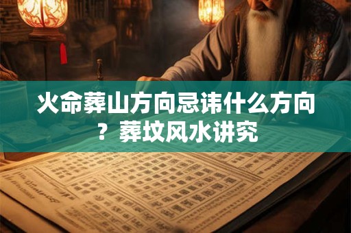火命葬山方向忌讳什么方向？葬坟风水讲究