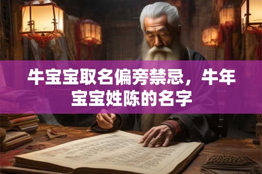 牛宝宝取名偏旁禁忌，牛年宝宝姓陈的名字