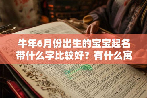 牛年6月份出生的宝宝起什么名字合适？宝宝起名技巧推荐