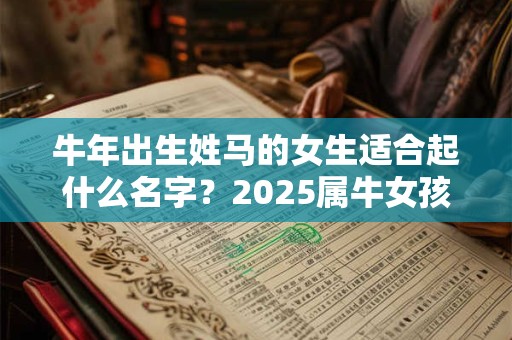 牛年出生姓马的女生适合起什么名字？2025属牛女孩起名大全