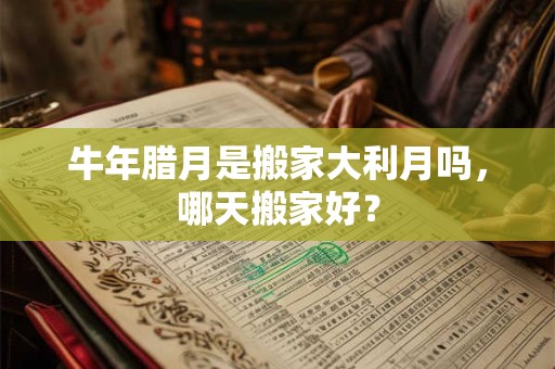 牛年腊月是搬家大利月吗